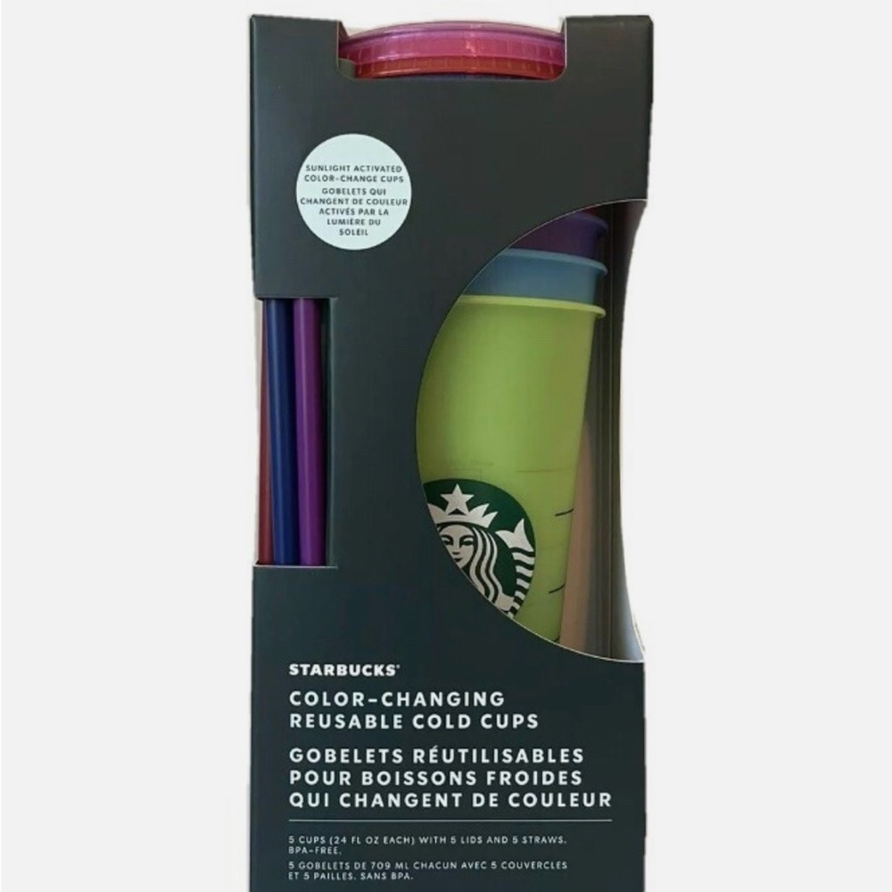 Starbucks Summer ‘22 Color Changing Venti Cold Cups with Straws